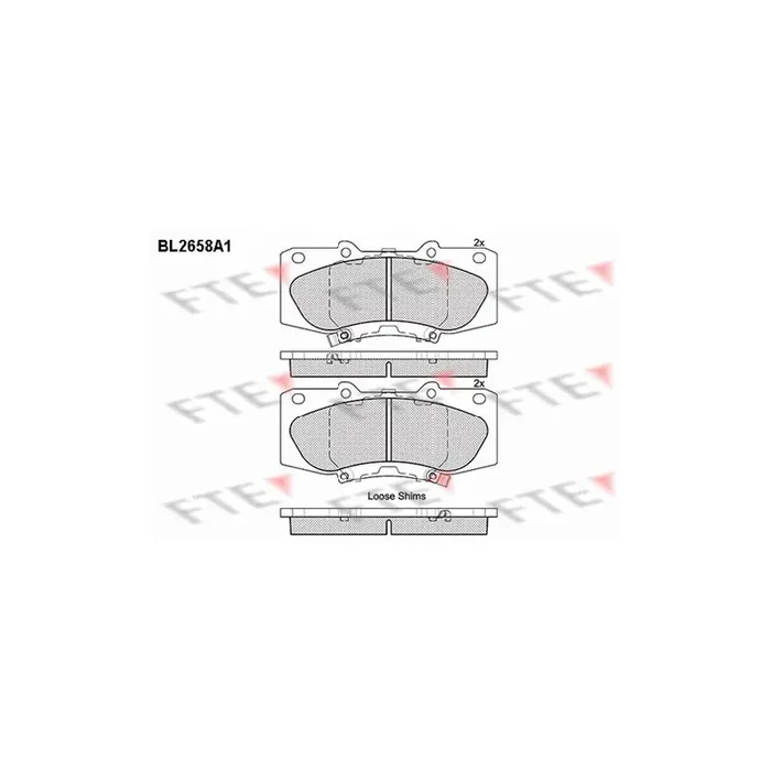 FTE 9010897 Brake Pad Set for Toyota Hilux VII Pickup