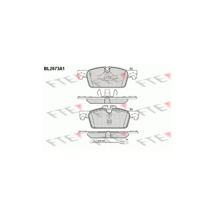 FTE 9010908 Brake Pad Set for Peugeot 508