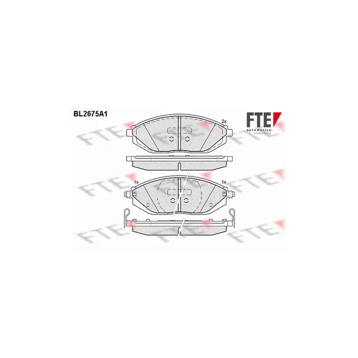 FTE 9010910 Brake Pad Set for Chevrolet Spark (M300)