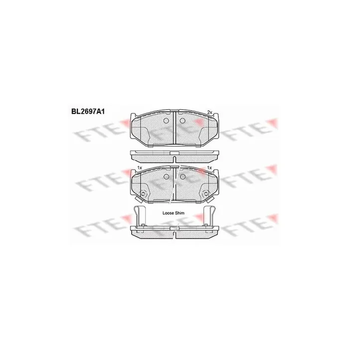 FTE 9010925 Brake Pad Set for Suzuki Swift