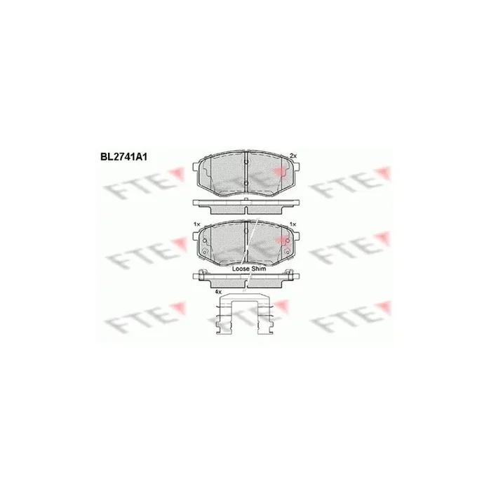 FTE 9010956 Brake Pad Set