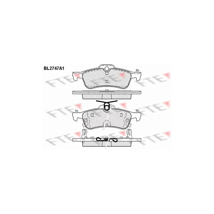 FTE 9010958 Brake Pad Set for Honda CIVIC