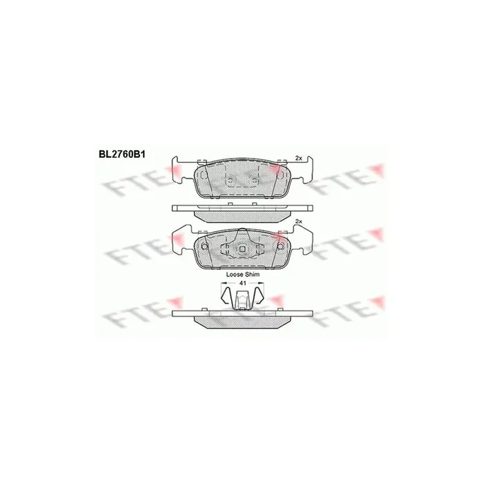FTE 9010968 Brake Pad Set