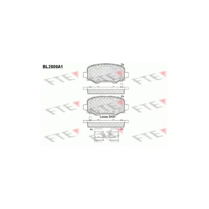 FTE 9010998 Brake Pad Set