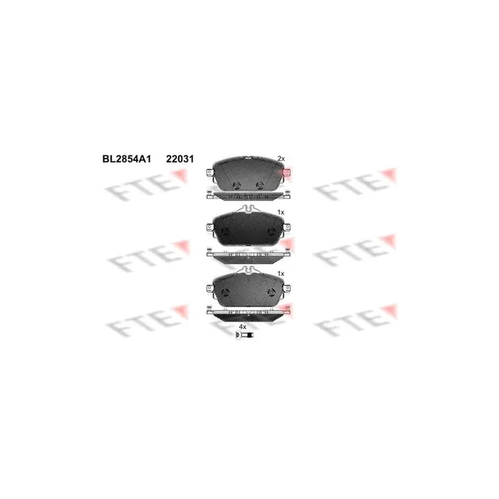 FTE 9011027 Brake Pad Set Suitable for Mercedes-Benz C-Class