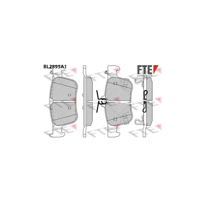 FTE 9011135 Brake Pad Set for Honda CIVIC