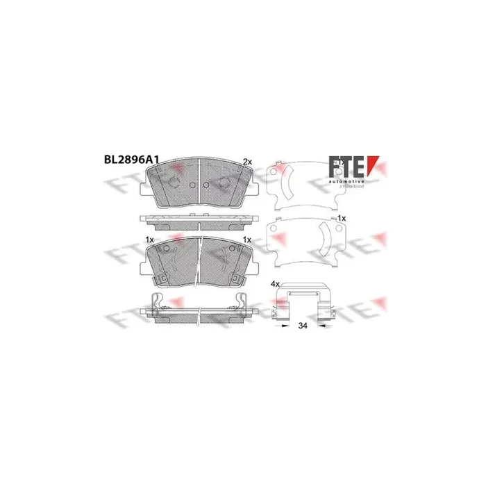 FTE 9011137 Brake Pad Set