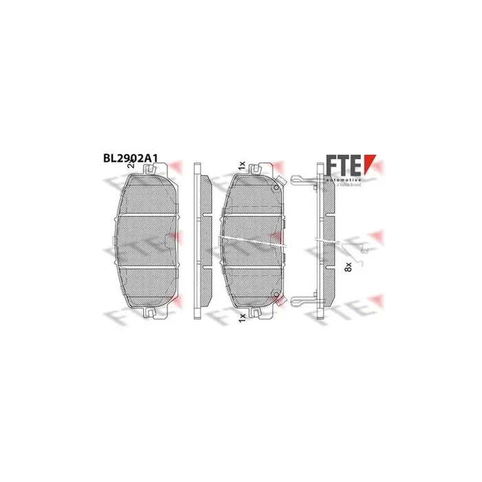 FTE 9011144 Brake Pad Set for Honda Cr-V V (Rw, Rt)