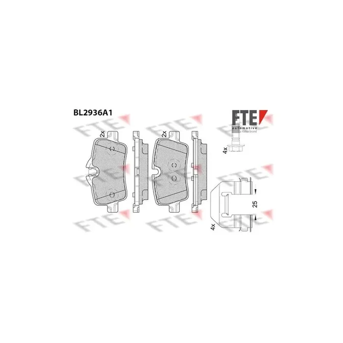 FTE 9011180 Brake Pad Set