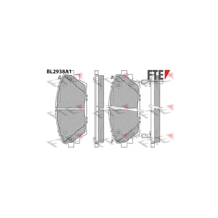 FTE 9011182 Brake Pad Set for Mazda 3