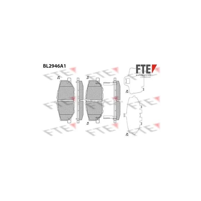 FTE 9011190 Brake Pad Set for Suzuki Jimny IV Off-Road (A6G)