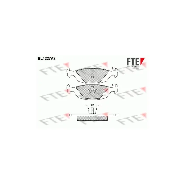 FTE Bl1227A2 Brake Pad Set