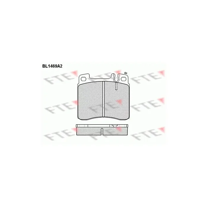 FTE Bl1469A2 Brake Pad Set Suitable for Mercedes-Benz S-Class Saloon (W140)