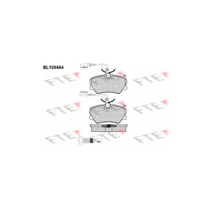 FTE Bl1594A4 Brake Pad Set