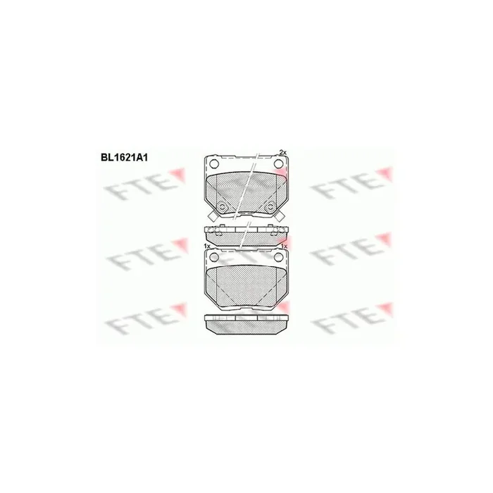 FTE Bl1621A1 Brake Pad Set for Nissan 300Zx Coupe (Z32)
