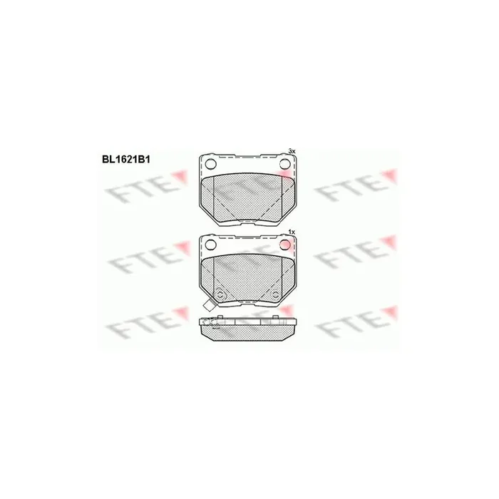 FTE Bl1621B1 Brake Pad Set for Subaru Impreza