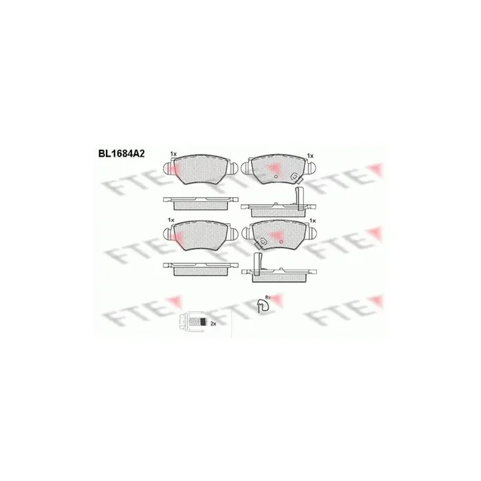 FTE Bl1684A2 Brake Pad Set