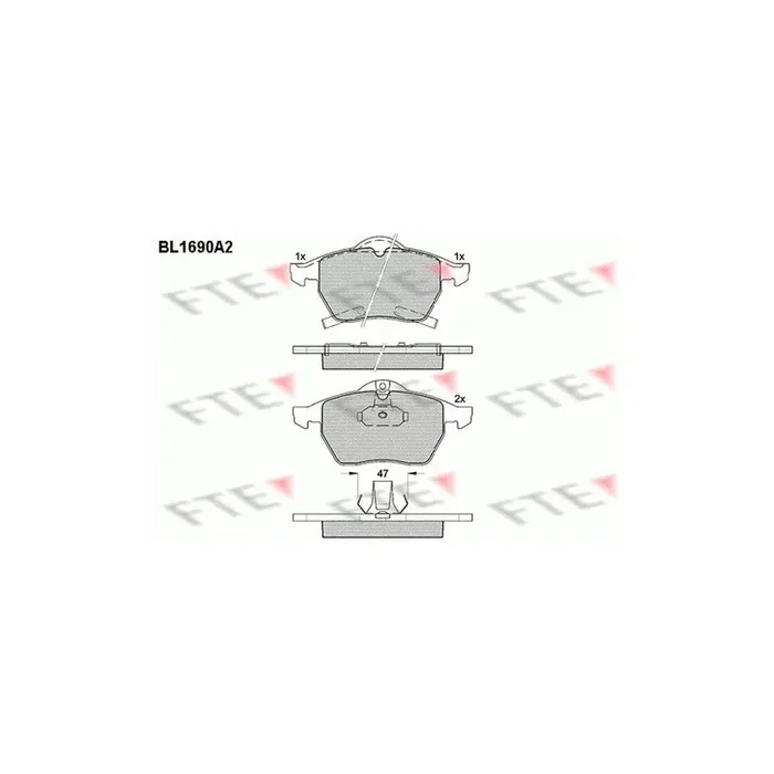 FTE Bl1690A2 Brake Pad Set
