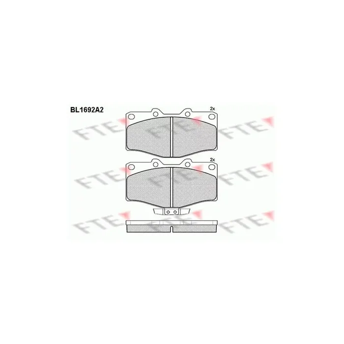 FTE Bl1692A2 Brake Pad Set for Toyota Hilux Pick-Up