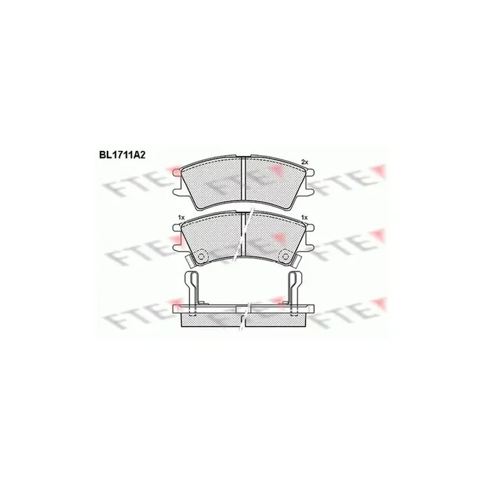 FTE Bl1711A2 Brake Pad Set for Hyundai Amica / Atoz (MX)