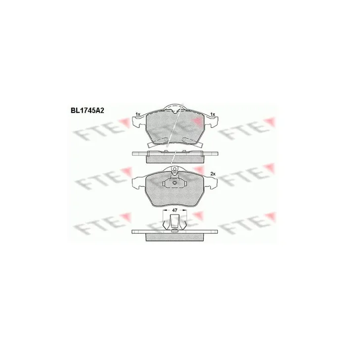 FTE Bl1745A2 Brake Pad Set