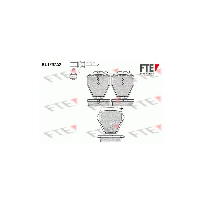 FTE Bl1767A2 Brake Pad Set