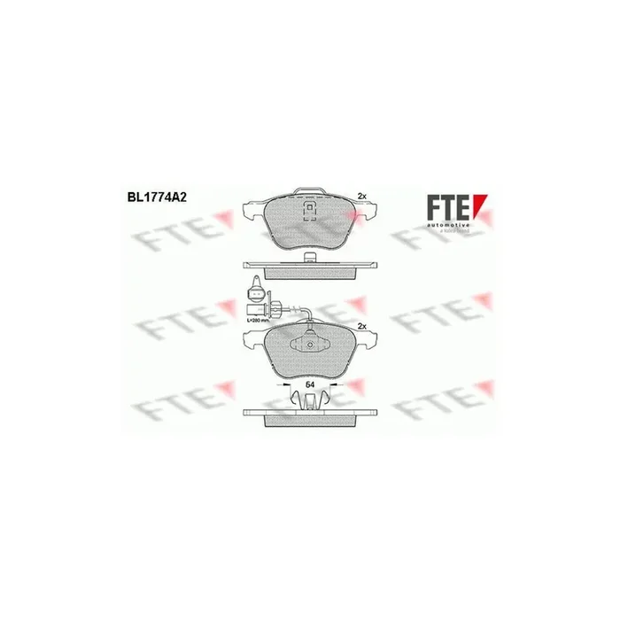 FTE Bl1774A2 Brake Pad Set