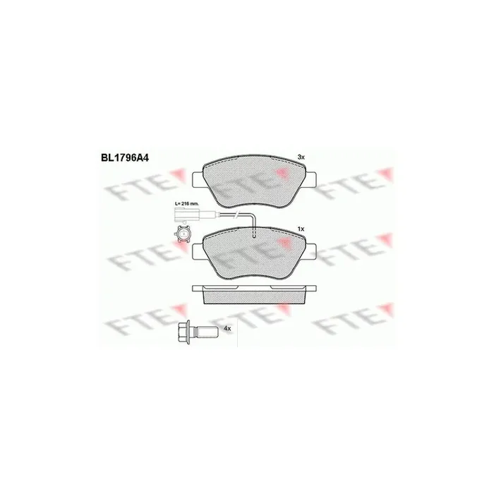 FTE Bl1796A4 Brake Pad Set