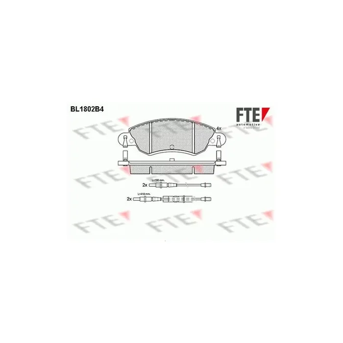 FTE Bl1802B4 Brake Pad Set for Citroã N C5