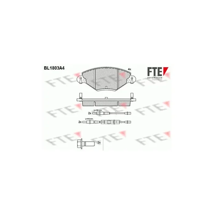 FTE Bl1803A4 Brake Pad Set for Citroã N C5