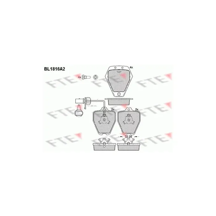 FTE Bl1816A2 Brake Pad Set