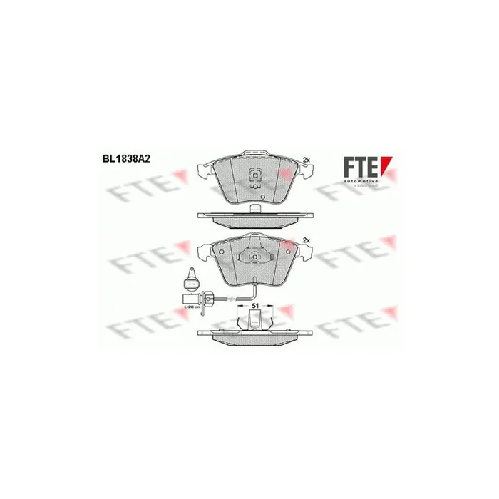 FTE Bl1838A2 Brake Pad Set
