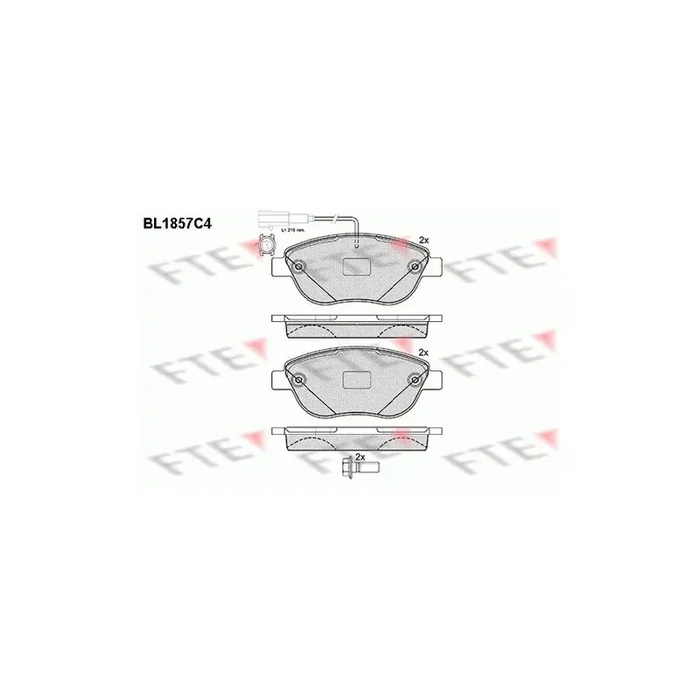 FTE Bl1857C4 Brake Pad Set