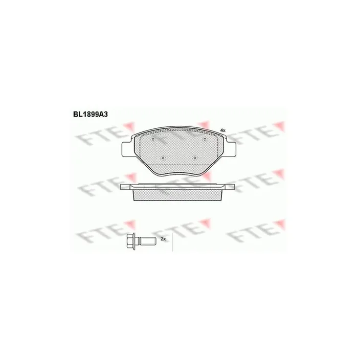 FTE Bl1899A3 Brake Pad Set for Renault Megane