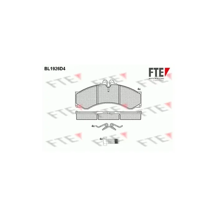 FTE Bl1926D4 Brake Pad Set for VW Lt