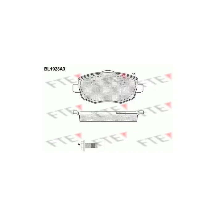 FTE Bl1928A3 Brake Pad Set for Lancia Ypsilon II (843)