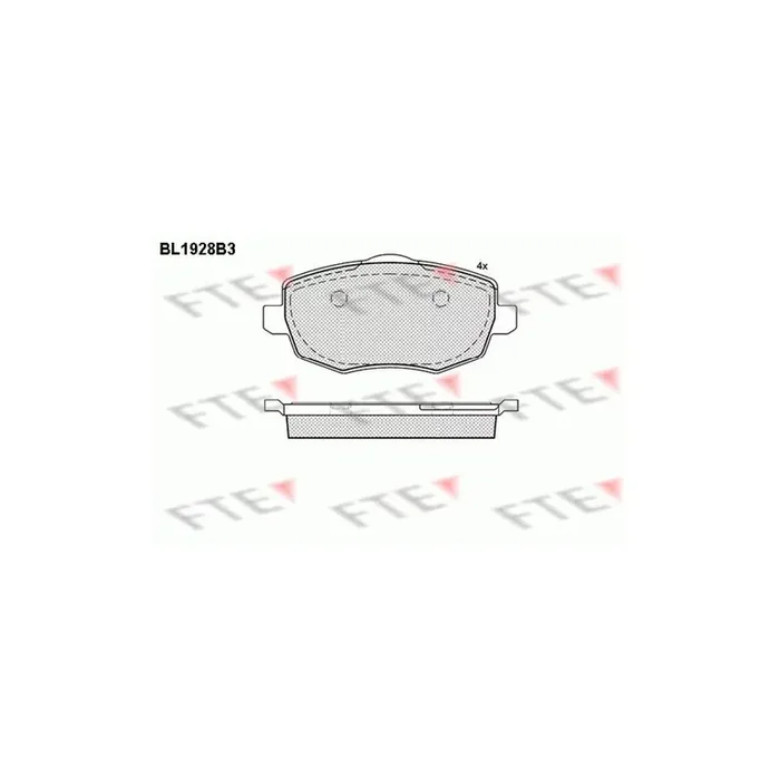 FTE Bl1928B3 Brake Pad Set for Lancia Ypsilon II (843)