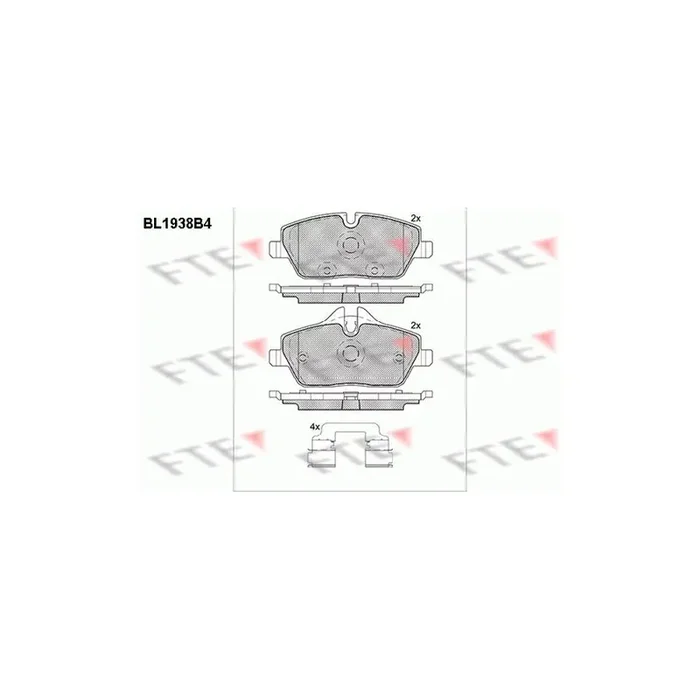 FTE Bl1938B4 Brake Pad Set for BMW I3 (I01)