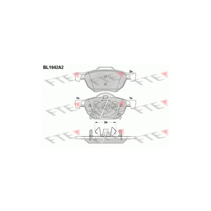 FTE Bl1942A2 Brake Pad Set for Honda Accord