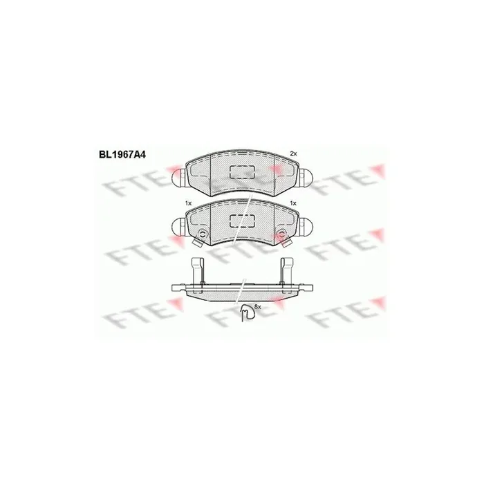 FTE Bl1967A4 Brake Pad Set