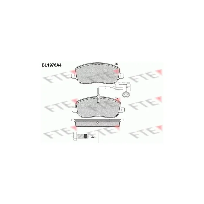 FTE Bl1976A4 Brake Pad Set for Fiat Croma II Estate (194)
