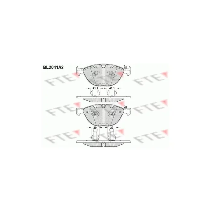 FTE Bl2041A2 Brake Pad Set