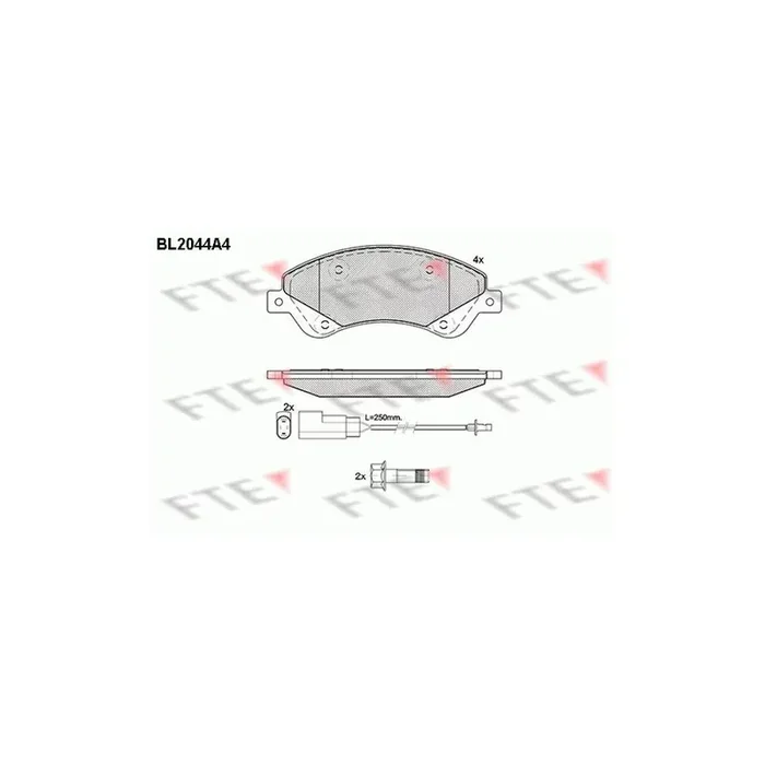 FTE Bl2044A4 Brake Pad Set