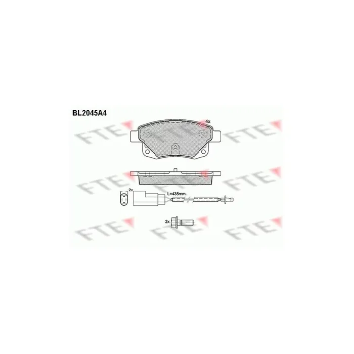 FTE Bl2045A4 Brake Pad Set