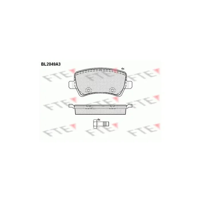 FTE Bl2049A3 Brake Pad Set