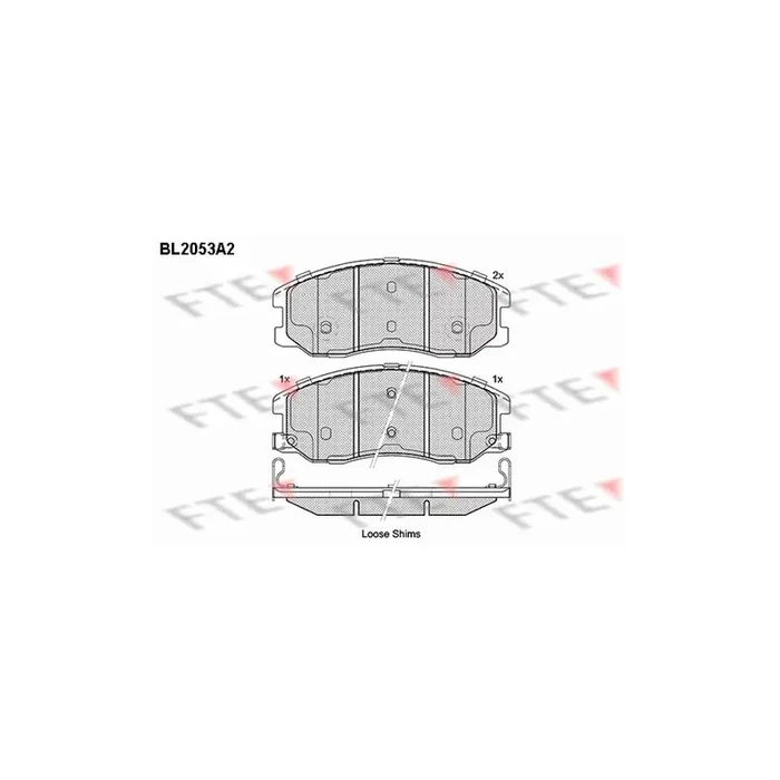 FTE Bl2053A2 Brake Pad Set