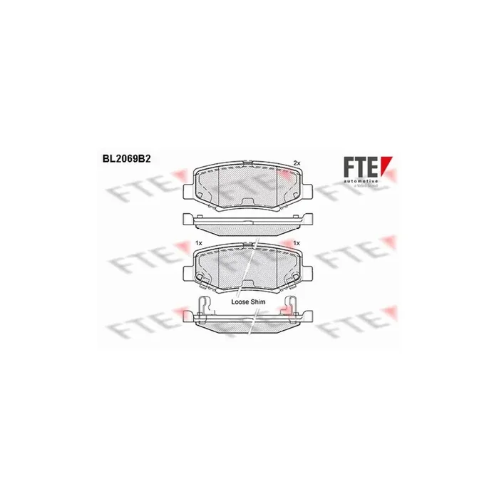 FTE Bl2069B2 Brake Pad Set for Tata (Telco) Aria Off-Road