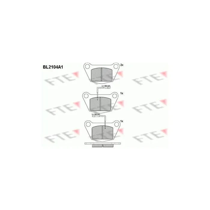 FTE Bl2104A1 Brake Pad Set for Iveco Daily