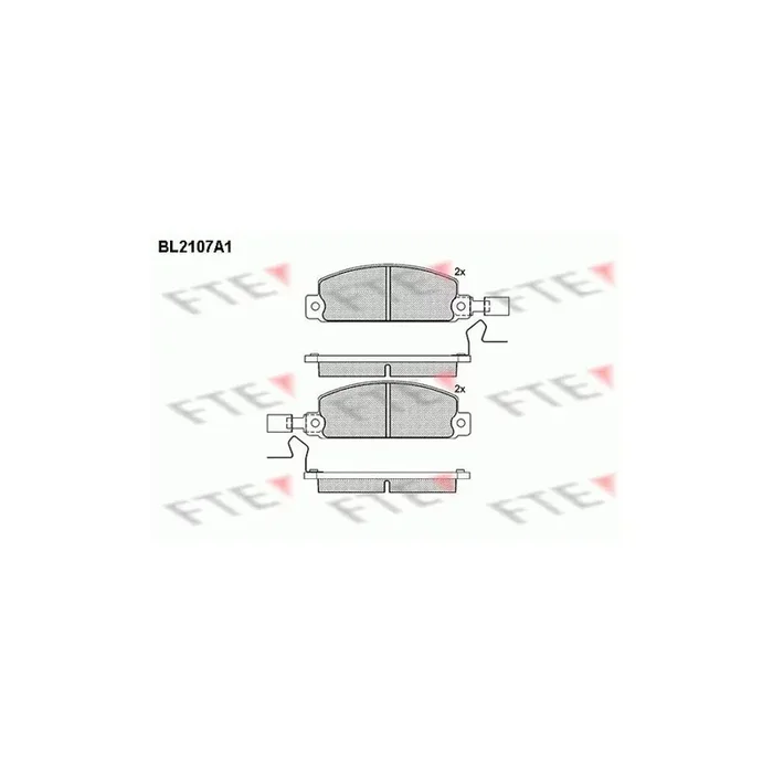 FTE Bl2107A1 Brake Pad Set for Isuzu Campo / Faster (Kb)