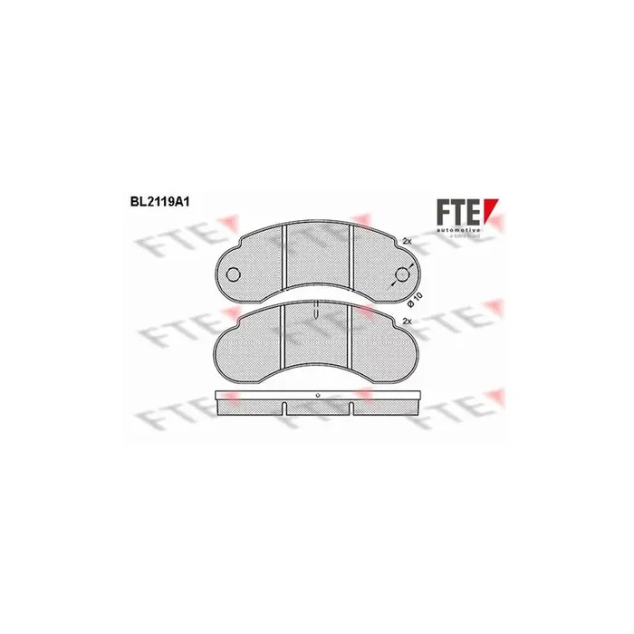 FTE Bl2119A1 Brake Pad Set for Land Rover 88/109 (Lr)